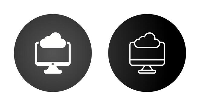 icono de vector de computación de borde