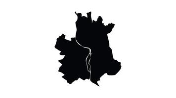 animation that forms a map of Toulouse in france video