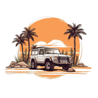 AI generated 3d Illustration piece of desert isolated on png background