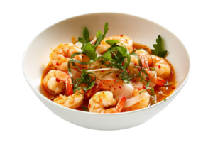 AI generated Shrimp isolated on png background