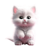 AI generated Cute Cat Baby isolated on png background