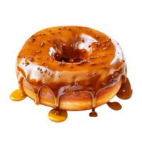 ai gegenereerd geglazuurd donut geïsoleerd Aan PNG achtergrond