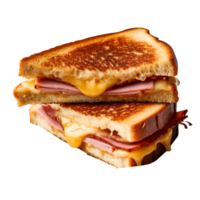 AI generated Grilled cheese sandwich isolated on png background