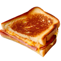 AI generated Grilled cheese sandwich isolated on png background