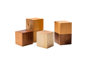 AI generated Wooden box isolated on png background