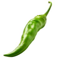 AI generated Green chilli isolated on png background