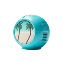 AI generated Beach speaker isolated on png background