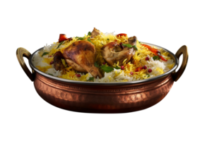 ai généré biryani isolé sur png Contexte