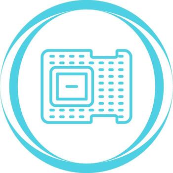 icono de vector de procesador
