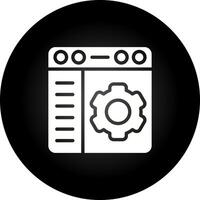 icono de vector de configuración del navegador