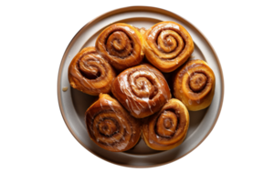 AI generated Cinnamon roll isolated on png background