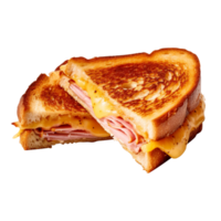 AI generated Grilled cheese sandwich isolated on png background