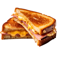 AI generated Grilled cheese sandwich isolated on png background