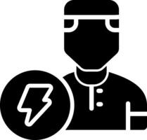 icono de vector de electricista