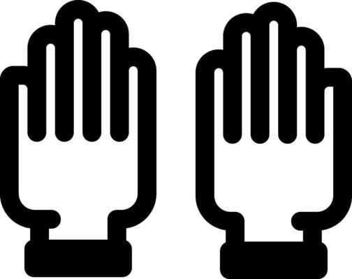 Rubber Gloves Vector Icon