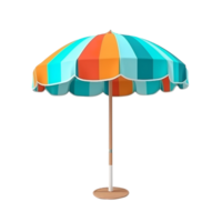 AI generated Beach Umbrella isolated on png background