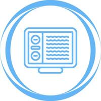 icono de vector de computadora de escritorio