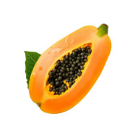 ai generado papaya aislado en png antecedentes