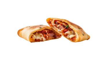 AI generated Pocket pizza isolated on png background