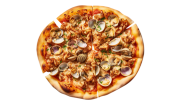 ai gerado delicioso pizza isolado em png fundo
