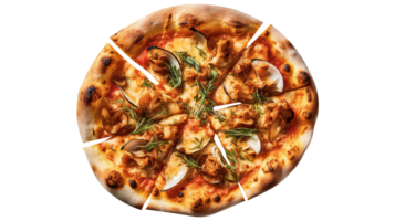 AI generated Delicious Pizza isolated on png background