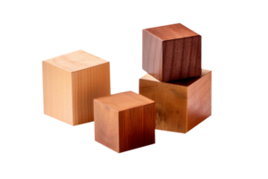 AI generated Wooden box isolated on png background