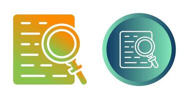 Document with magnifying glass Vector Icon