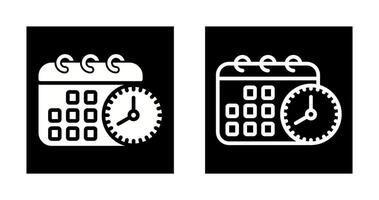 Calendar with clock Vector Icon