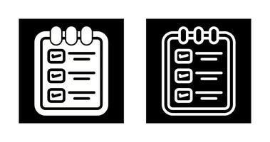 memorándum almohadilla con Lista de Verificación vector icono