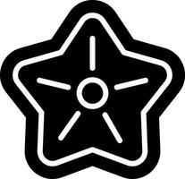 icono de vector de estrella de mar