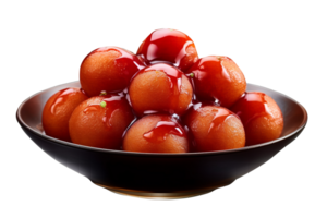 AI generated Gulab jamun isolated on png background