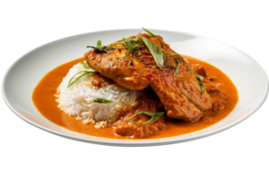 AI generated Fish Curry isolated on png background