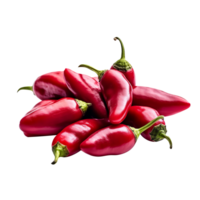 AI generated Red chilli isolated on png background