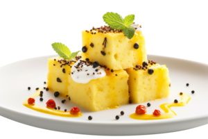 AI generated Dhokla isolated on png background