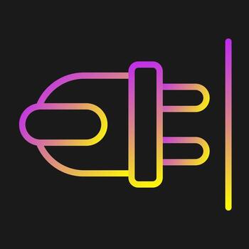 icono de vector de enchufe