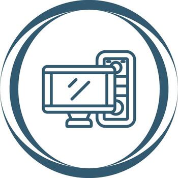 icono de vector de computadora