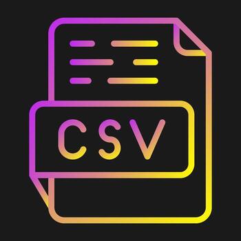 icono de vector csv