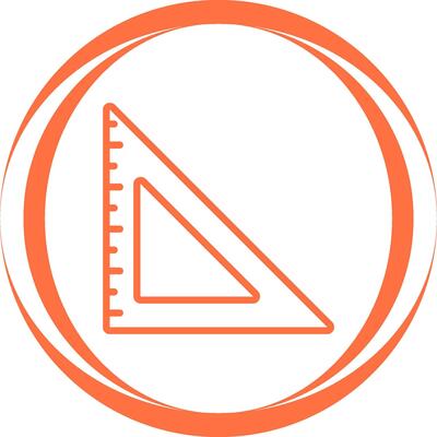 Triangular Ruler Vector Icon