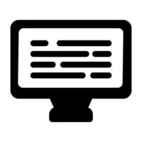 icono de vector de computadora de escritorio