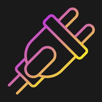 icono de vector de enchufe