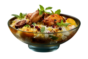 AI generated Biryani isolated on png background