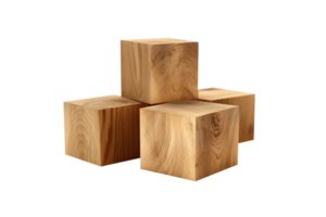 AI generated Wooden box isolated on png background