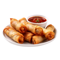 AI generated Spring Roll isolated on png background