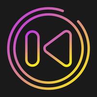 Previous Track Button Vector Icon