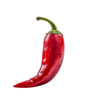 AI generated Red chilli isolated on png background