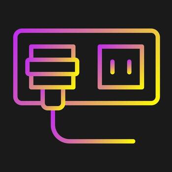 icono de vector de enchufe