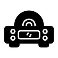 icono de vector de reproductor de cd