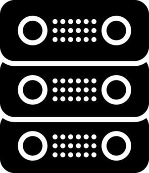 dedicado servidor vector icono