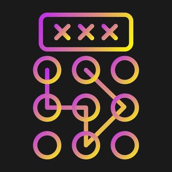 icono de vector de bloqueo de patrón