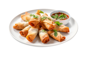 AI generated Spring Roll isolated on png background